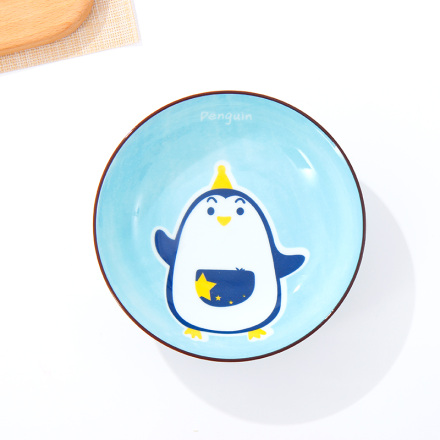 7-inch Cartoon Penguin Plate(Blue)