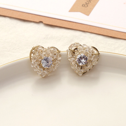 Exquisite Crystal Loving Heart Earrings