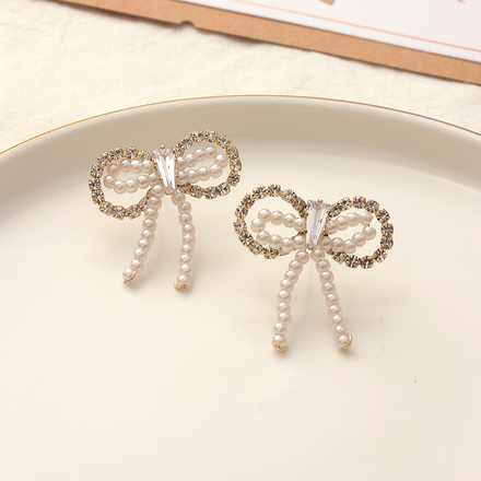 Elegant Classy Bow Zircon Earrings