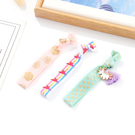 Delicate Rose Butterfly Unicorn Hair Tie