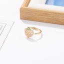 Stylish Zircon Peach Shape Ring