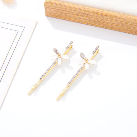 Coloured Glaze Flower Hair Pin 2 PCS