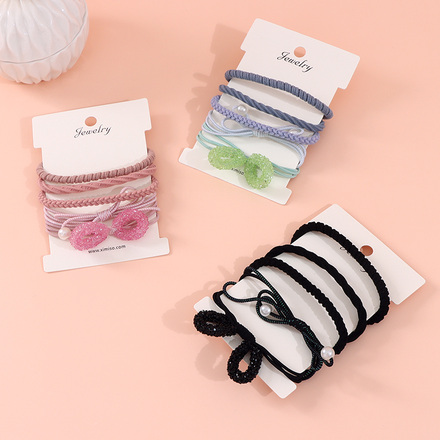 Stylish Shiny Bow Hair Tie Set of 5 PCS