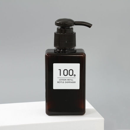 موزع زجاجات إعادة تعبئة اللوشن (100 مل) (بني فاتح)