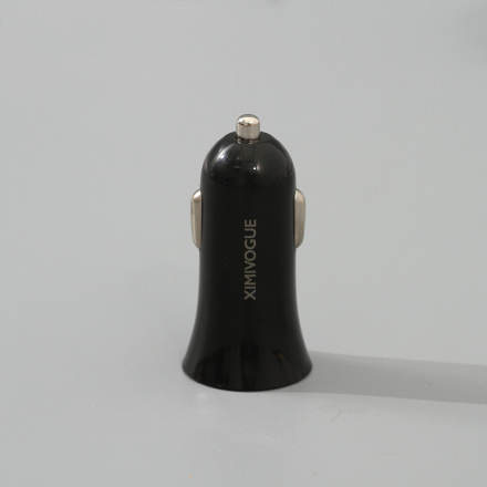 2.1A Dual Port Car Charger-Y22 (Black)(TYPE-C Cable Included)