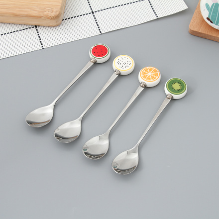 Ceramic Cartoon Fruit Top Spoon