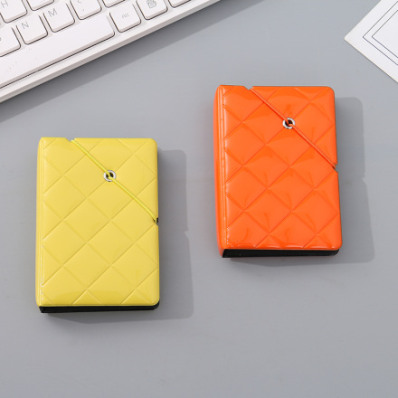 PVC Rhombus Stitching Card Case