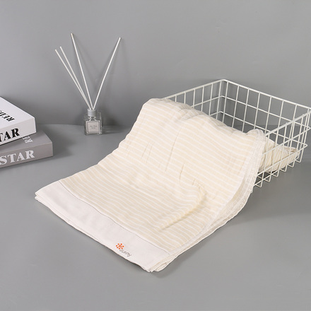 منشفة لف حمام قابلة للتنفس بطبقتين غير ملتوية للكبار (أصفر)