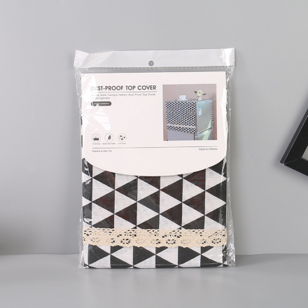 Simple Style Triangle Pattern Dust-Proof Top Cover for Refrigerator (Black&White