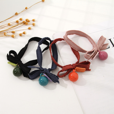 Lovely Bowknot Beads Hair Tie (1 Pair)