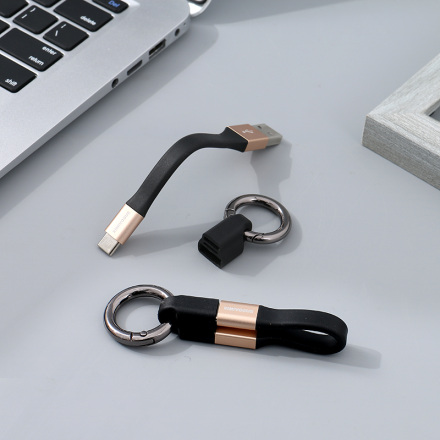 Type-C Creative Keychain Data Cable (Gold)