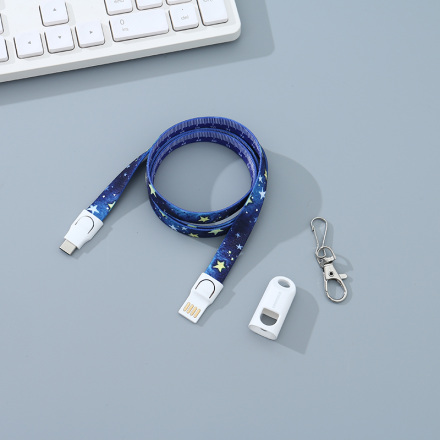 Type-C Charging Cable Lanyard (Starry Sky)