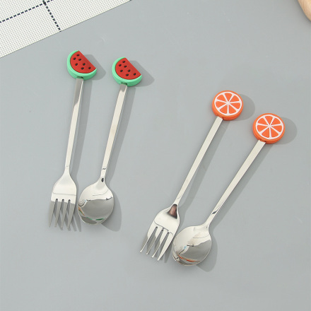 Watermelon/Orange Collection Flatware Set with Case