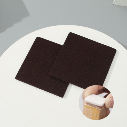 Square Cut Furniture Felt Pads 2 Pcs/Set (Brown)