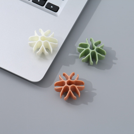 Snow Shaped USB Cables Clips (3 Pcs/Set)