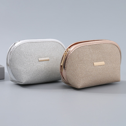 Shiny Glitter Half Moon Makeup Bag