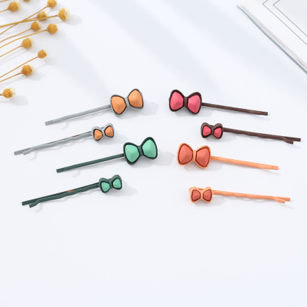 Solid Color Bowknots Hairpins Set