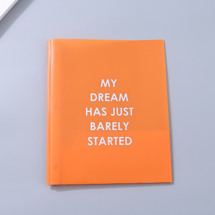 Letter Size File Folder with Prong Fasteners Clasps (Orange Red)