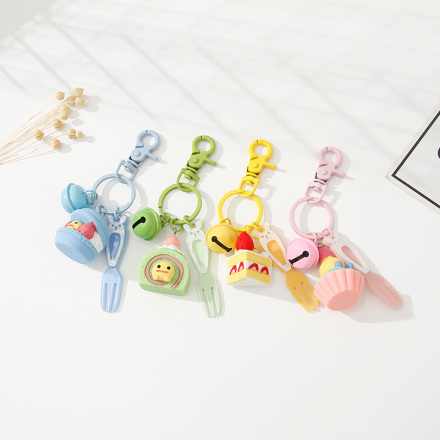 Fork and Cake Painted Buckle Charm