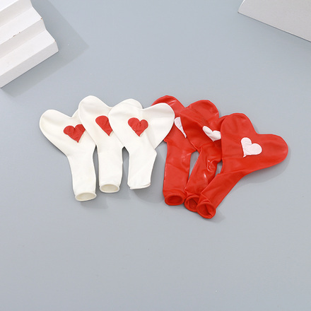 Heart-Shaped Print Balloon (DY375) (6 Pcs/Bag)