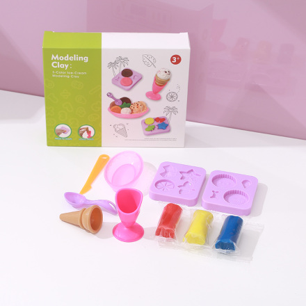 3-Color Ice-Cream Modeling Clay (11448) (Ages 3+)