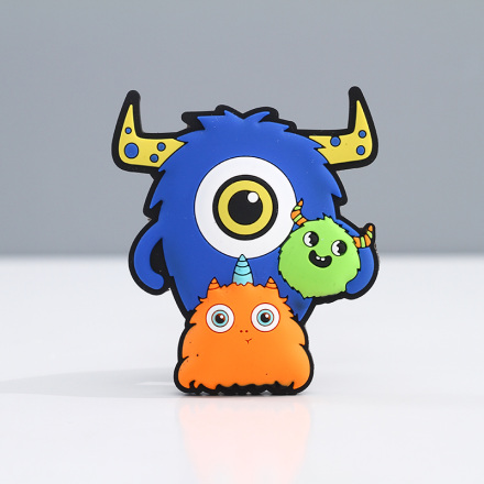 مجموعة Monster Friends - مغناطيس ثلاجة PVC ناعم (عائلة Brankie)