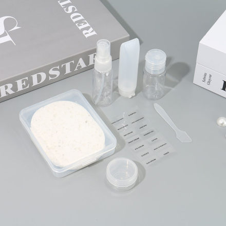 Portable Facial Cleansing Travel Bottle 7-in-1 Set