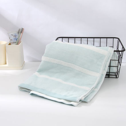 Ribbed Bath Wrap Towel (Blue)
