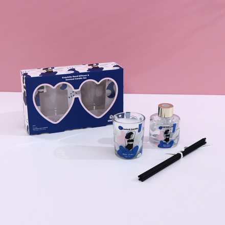 Exquisite Reed Diffuser & Scented Candle Set 30ml/50g (White Lichen)