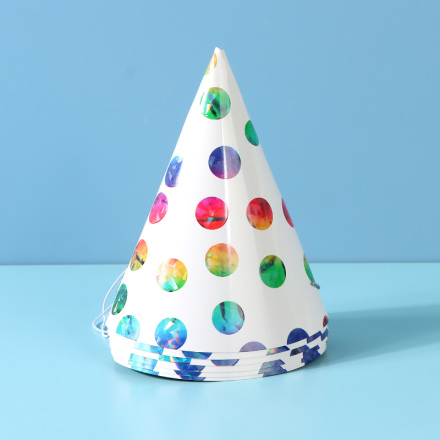 Colorful Letters Birthday Cap(6 Count)(16cm)