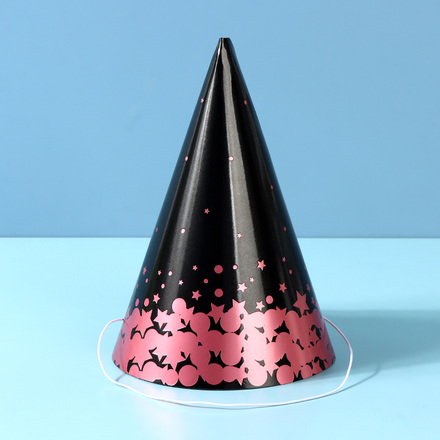 Pink Gold Birthday Hat (6 PCS) (21cm)