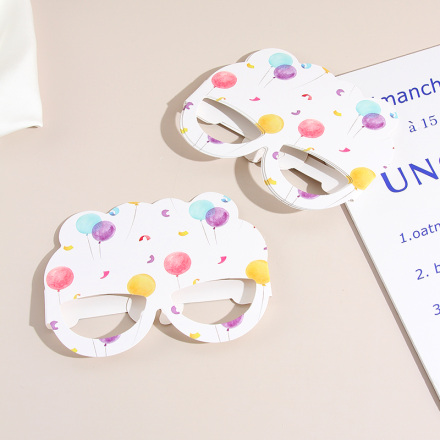 Colorful Balloons Glasses with Frame (6 PCS)