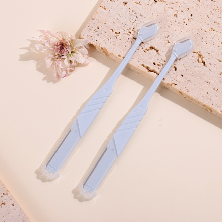 Color Series Double Head Eyebrow Razor 2Pcs (Blue)