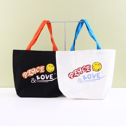 Colorful English Canvas Shopping Bag