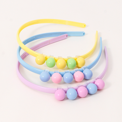 Dopamine Style Round Beads Accessories Headband for Kids