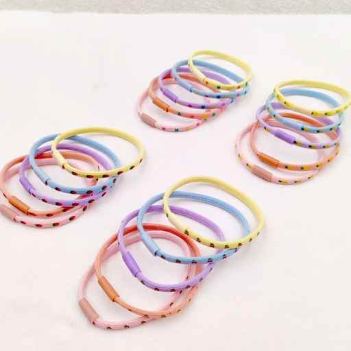 Bear Printed Basic Hair Ties 5PCS