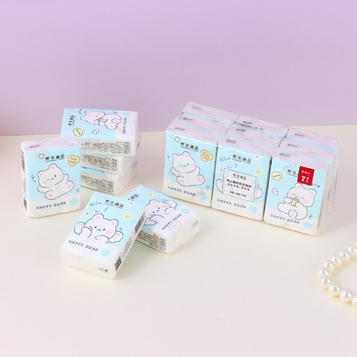 مناديل ورقية مطبوعة هابي بير (9 عبوات)