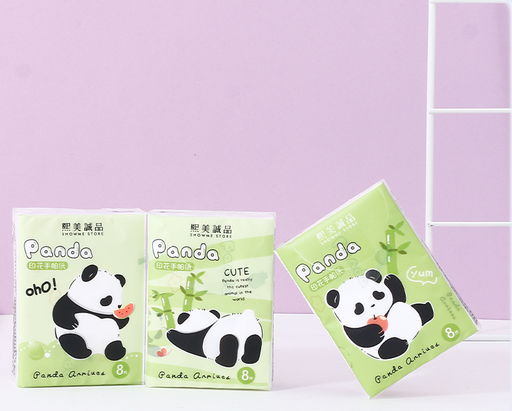 Panda Printed Pocket Tissues (9 Packs)