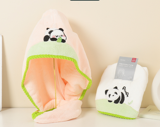Panda series absorbent dry hair hat