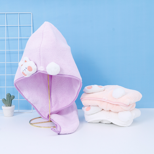 Cute rabbit suction dry hair hat