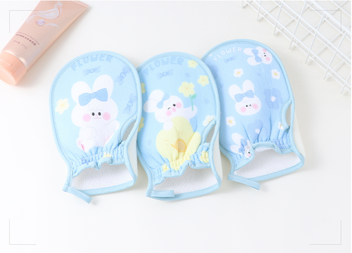 Flower rabbit bath gloves