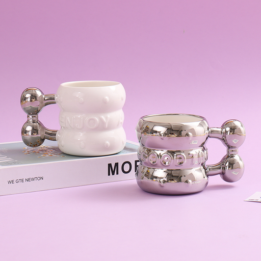 Silver ceramic Cup (400mL)