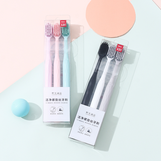 Clean spiral toothbrush (3 sets)