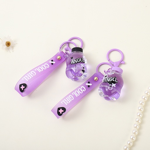 Rebel Sweetheart Coke bottle oil floating keychain