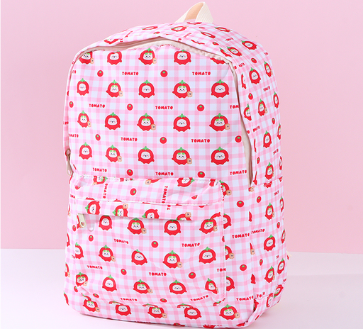 V Family Casual Printed Backpack (Pink)