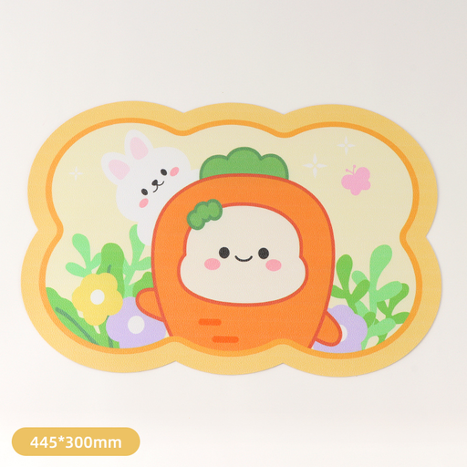 V Family Large Special-Shaped Placemat (Yellow)