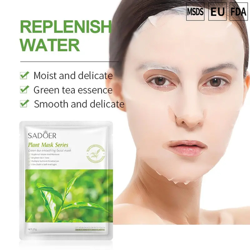 SADOER Green Tea Smoothing Facial Mask