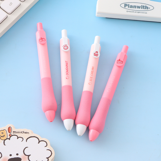 Strawberry season Press Neutral Pen - Black (1 yuan 3 pieces)
