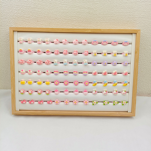 Resin cartoon ring ring 84 pieces