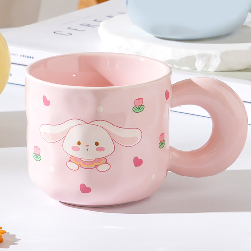 400ml13.52fl.oz. Dessert Series Basic Ceramic Cup (Pink)